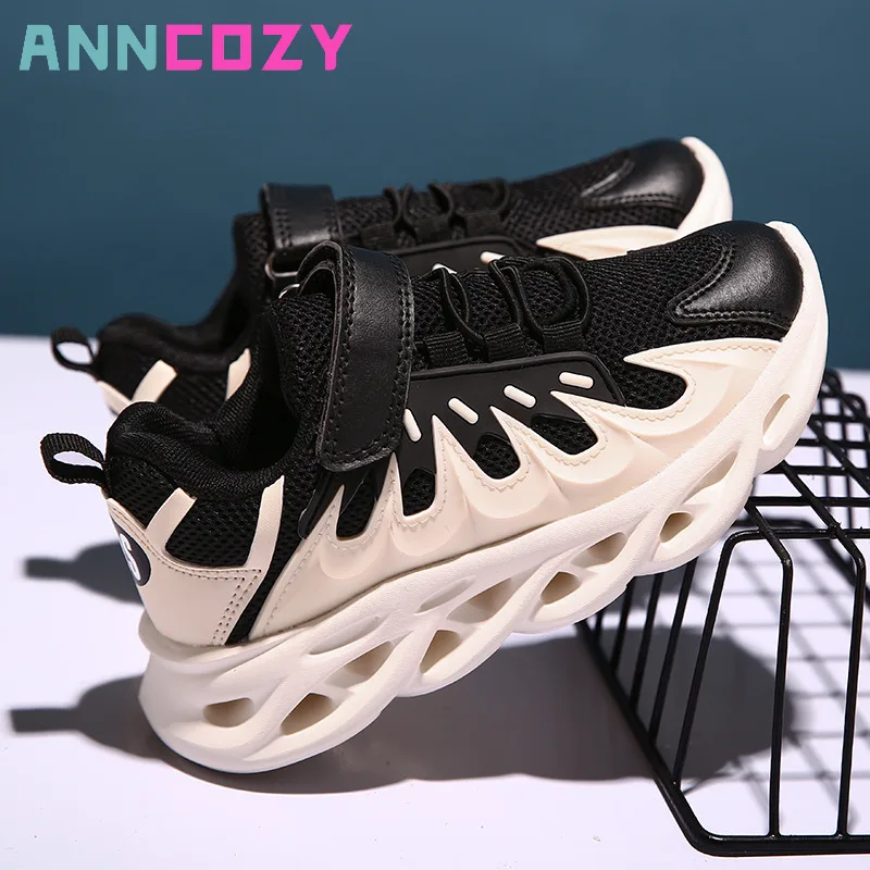 Детска Ежедневни спортни обувки за момчета 2023, през Пролетта Нов стил на Корейското издание, Гъвкави обувки за почивка с мека подметка и вентилационна мрежа за момичета . ' - ' . 3