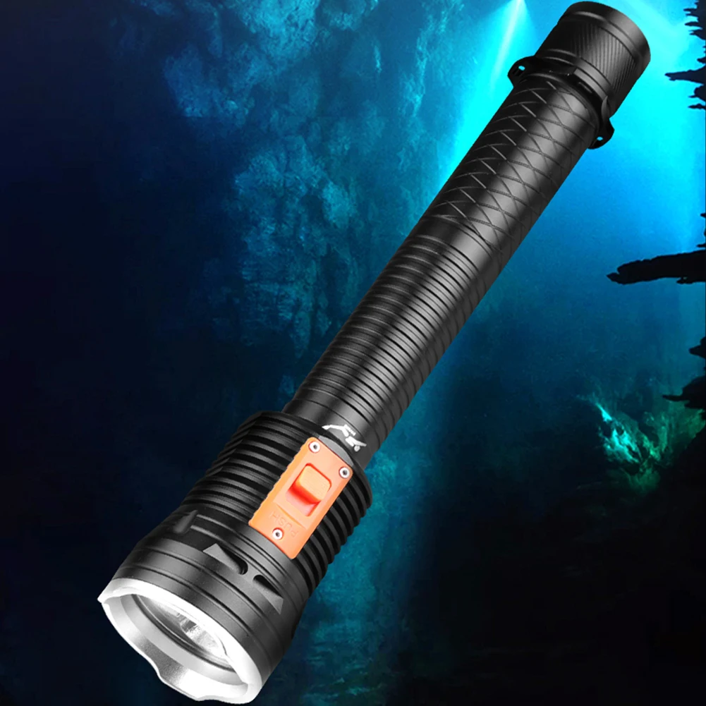 XHP70 Подводен Led фенерче за гмуркане IPX8 2500LM Обхват на действие 300 м Фенер с Висока Яркост Водоустойчива лампа, 3 режима . ' - ' . 1