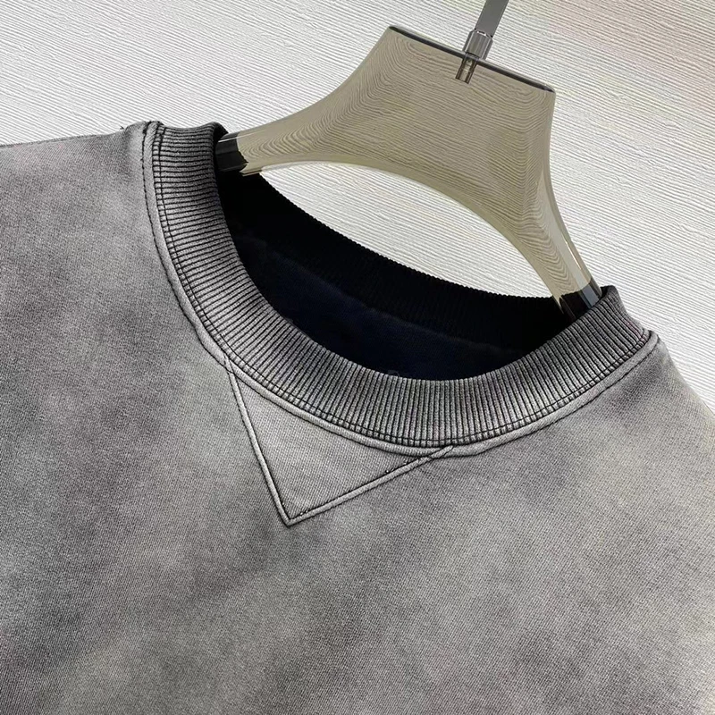 Модерно Висококачествено hoody, с наклон от чист памук Оверсайз 2023 за жени, Всекидневни Пуловер с кръгло деколте и завязками, Женски Есента . ' - ' . 3