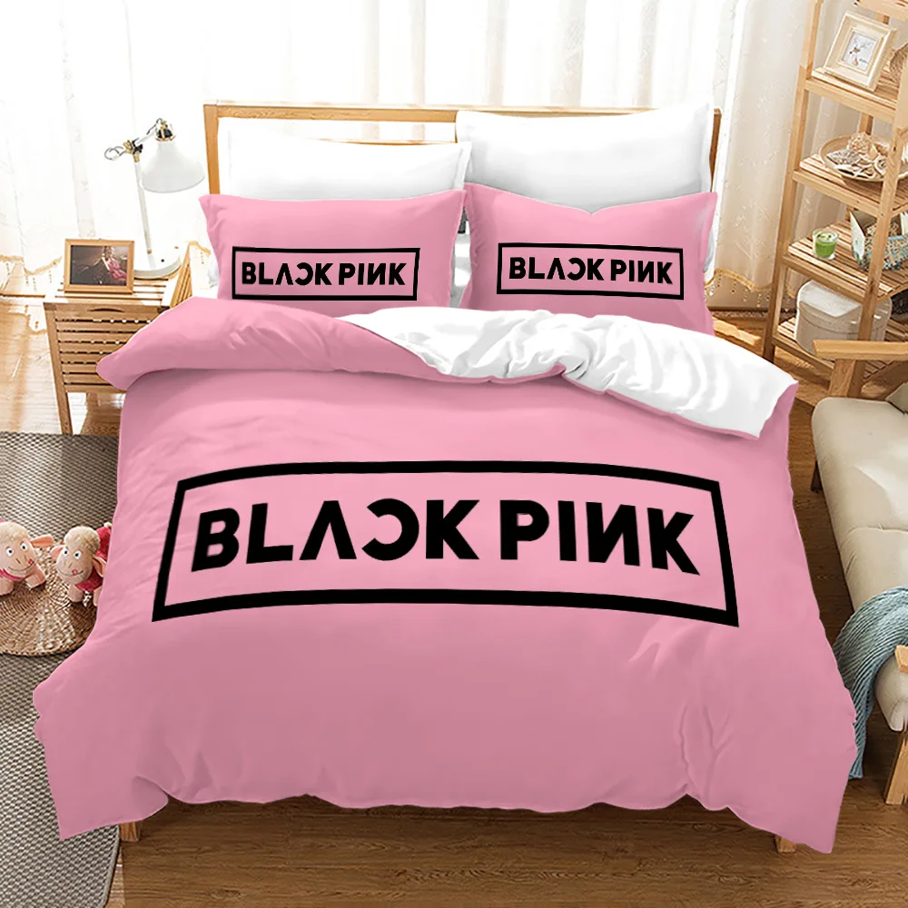 Комплект Спално бельо Princess Pink Single Twin, Пълен Комплект Спално бельо Queen King Size за корейски момиче, Комплекти спално бельо за детска Спални, 3D Аниме 014 . ' - ' . 1