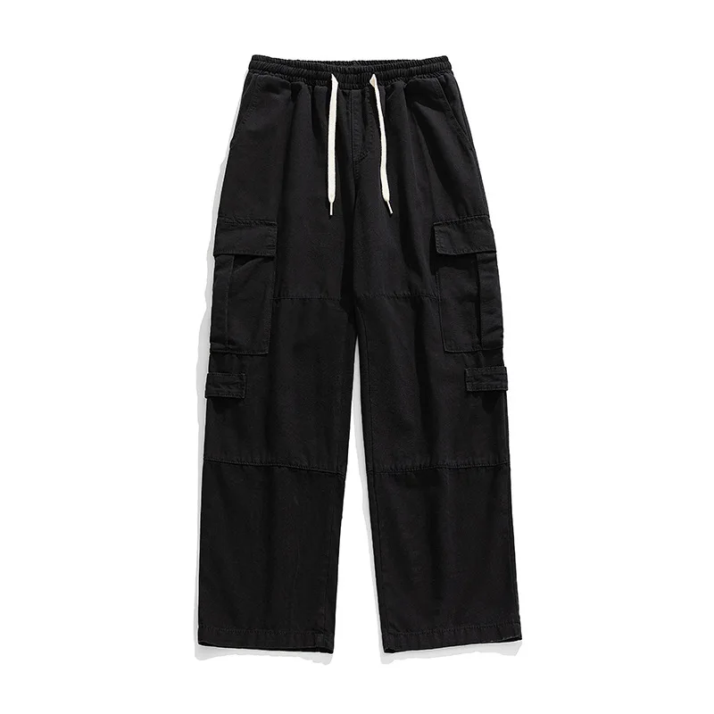 Японската работни облекла, ежедневни панталони с джобове за мъже, есен 2023, свободно намаляване, ретро универсален дизайн от чист памук, модни маркови панталони . ' - ' . 5