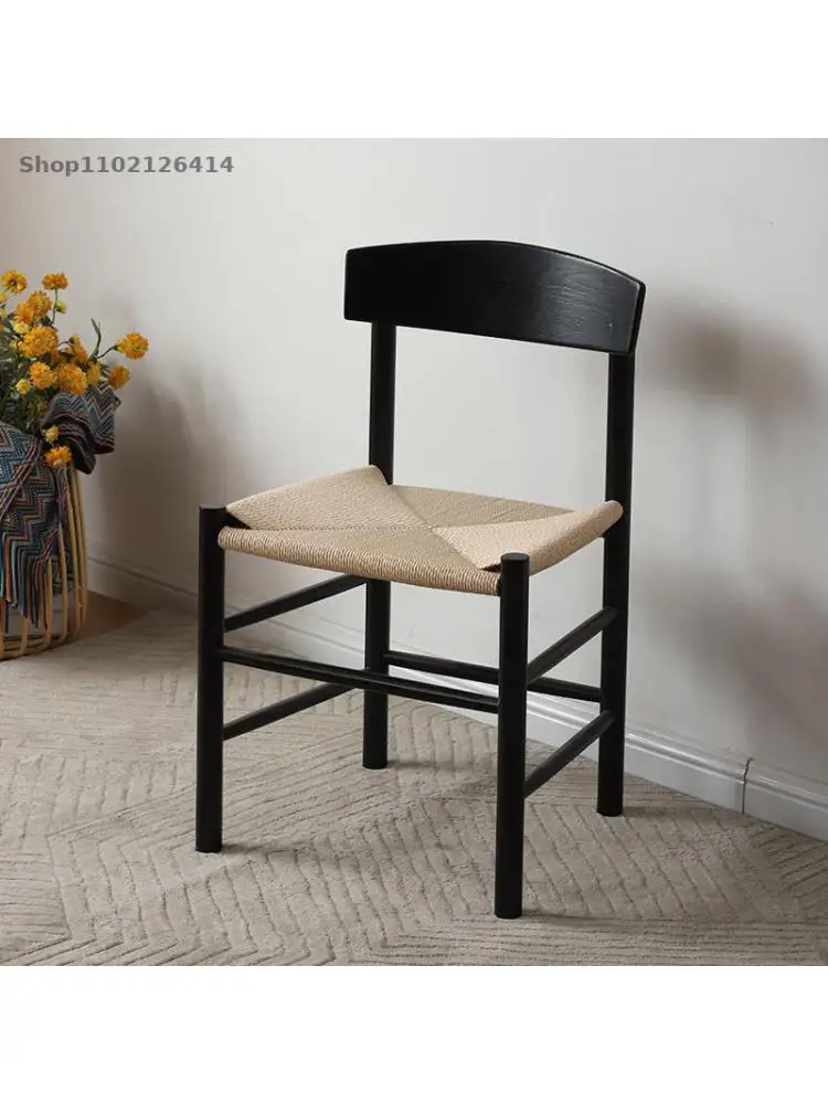 Скандинавско масивна дървесина маса за хранене, стол J39 стол бял дъб стол y японски стил от ракита въже проучване на списание стол от ратан стол дизайнер . ' - ' . 4