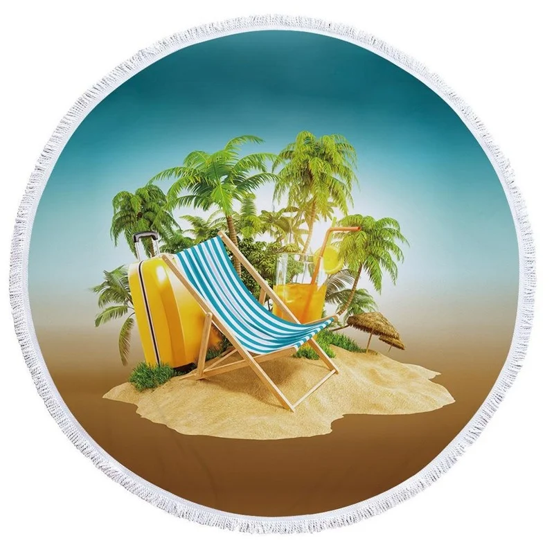 Морски пейзаж кокосова палма луксозна плажна кърпа Кораби плажна кърпа Плажни кърпи Кърпи плажна кърпа хавлии за Баня, плажен мат кърпа . ' - ' . 0