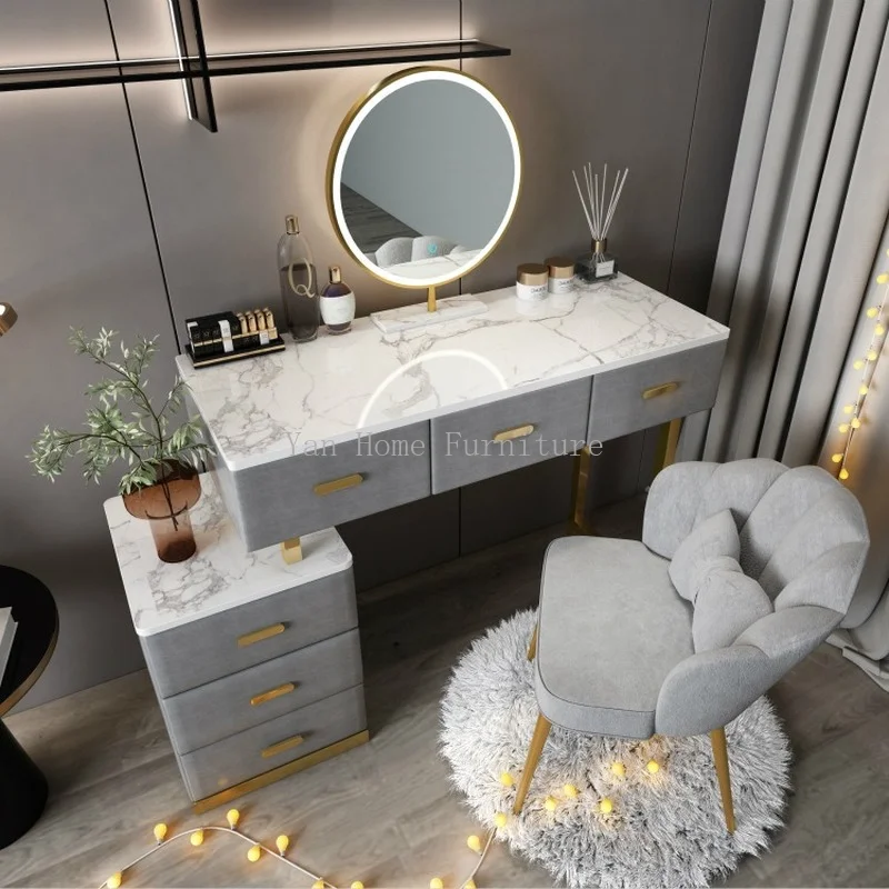 ドレッサー скринове за спалня модерен минималистичен светлина луксозен чист червен грим, бюро-тоалетка набор от мебелен шкаф . ' - ' . 2