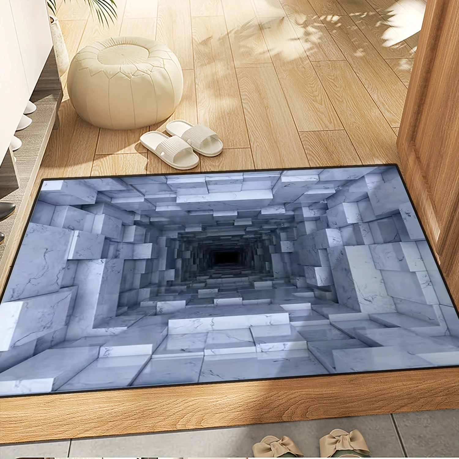 3D Килим с оптична илюзия за декор за хола Диван Маса Подложки на голям площад, Кухня, Антре и Балкон Подложка за пода Подложка за спални . ' - ' . 4