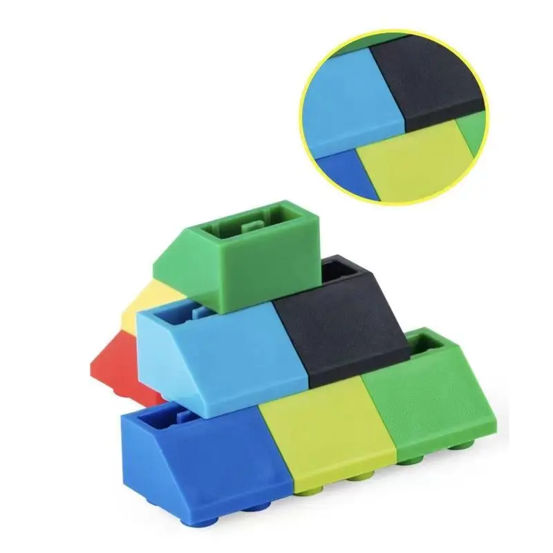 Блокове САМ съвместими с LEGO 3660 small particle 2X2 обърнати наклонени тухли 45 градуса . ' - ' . 2