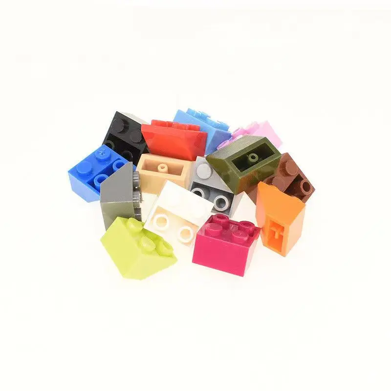 Блокове САМ съвместими с LEGO 3660 small particle 2X2 обърнати наклонени тухли 45 градуса . ' - ' . 3