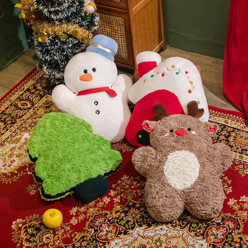 45 см Коледен Снежен човек Лосове Плюшен Кукла Къща на дърво Възглавница с плюшено пълнител Коледна мека мебел възглавница за Декорация на детски Играчки, Подаръци за деца . ' - ' . 0