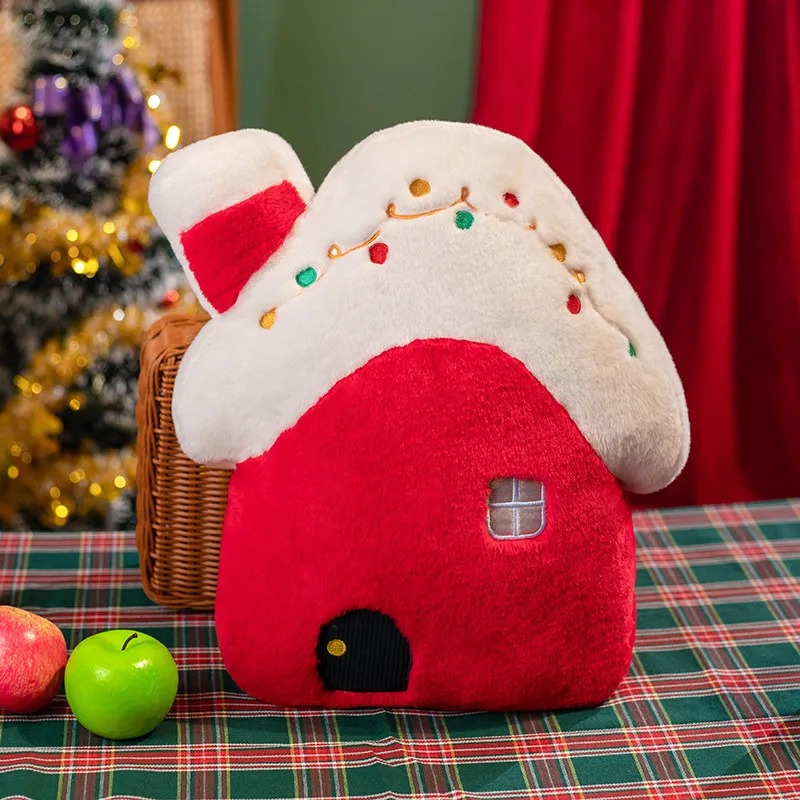 45 см Коледен Снежен човек Лосове Плюшен Кукла Къща на дърво Възглавница с плюшено пълнител Коледна мека мебел възглавница за Декорация на детски Играчки, Подаръци за деца . ' - ' . 1
