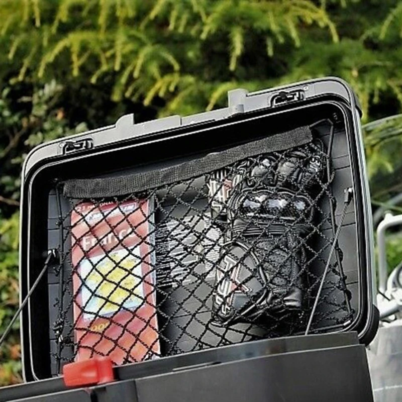 Черна Мотоциклетът Мрежа За Съхранение на Багаж на Багажника за Аксесоари Mesh Case . ' - ' . 3