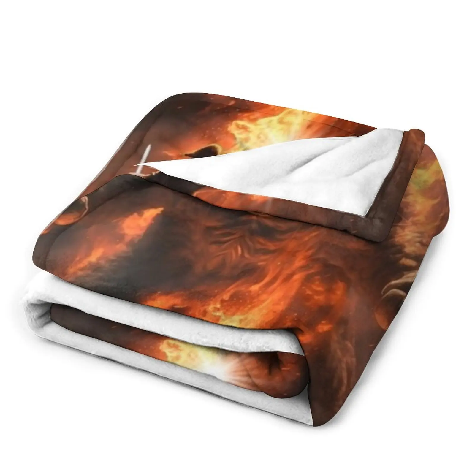 Ново огнено одеяло с Котка Балрогом, ретро Одеяла, меко одеяло, зимни завивки за легла . ' - ' . 2