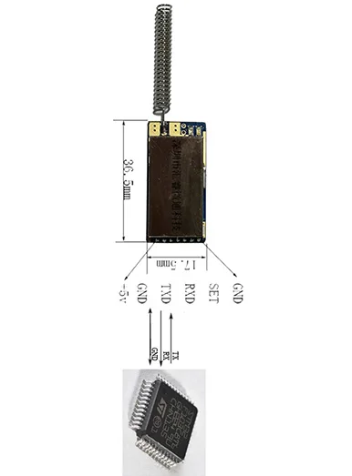 Модул за безжичен серийния порт/модул за безжичен 232/SI4432/Модул последователно безжични радиоприемник/transmission Uart . ' - ' . 1