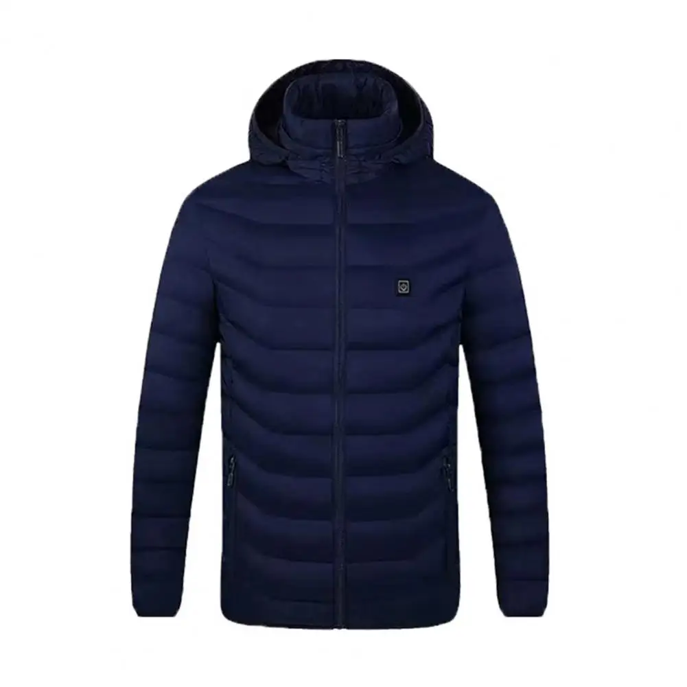 Зимно палто, яке с качулка и 9 нагревателни елементи се захранва от USB, дебела подплата, защита на врата за мъже и жени, топъл стил за улицата . ' - ' . 1