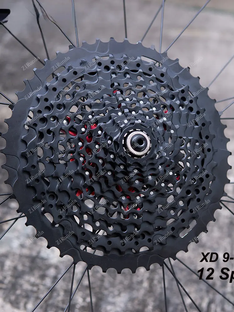 Касета 12S 9-50 T, за планински велосипед, 12-степенна скоростна кутия, съвместима с XD, черна, 556% обхват, 12, K7, звезда на свободния ход на ръкохватката за планински велосипед . ' - ' . 1