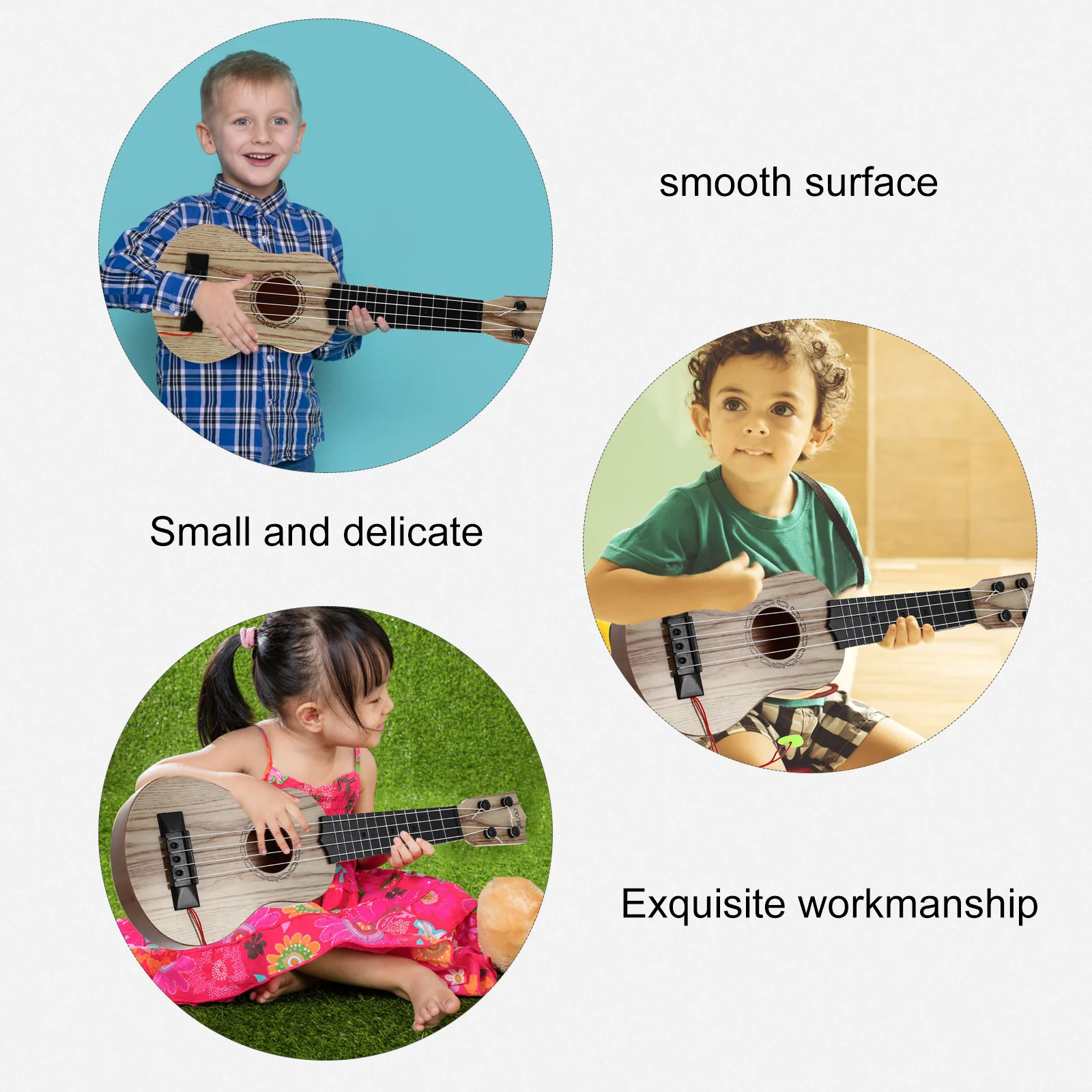 Детска играчка-китара-детски музикален инструмент Хавайска китара, класически дървени мини-играчки за начинаещи . ' - ' . 5
