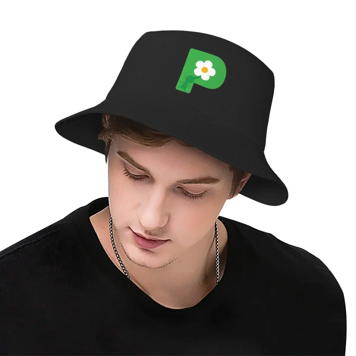 Унисекс-панама със зелено лого Pikmin, шапки-боб с логото, пролетни шапки, солнцезащитная шапка в опаковка . ' - ' . 3
