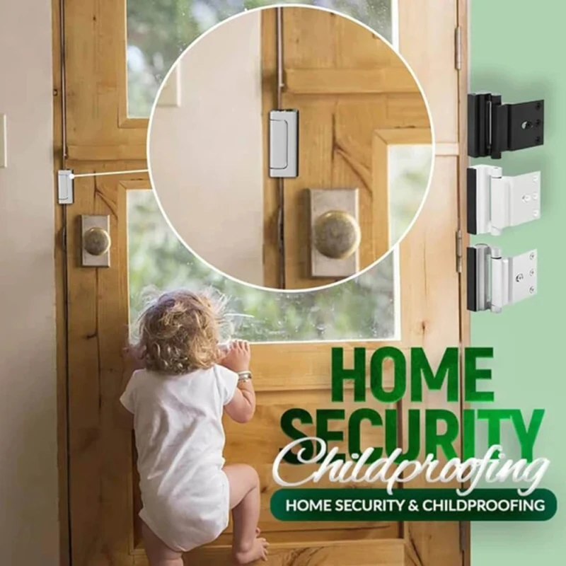 Нов Домашен Система за заключване на вратите за Сигурност Метален заключване за домашно стая Противоугонный заключване за сигурност от алуминиева сплав Врата стопор за жилища . ' - ' . 5