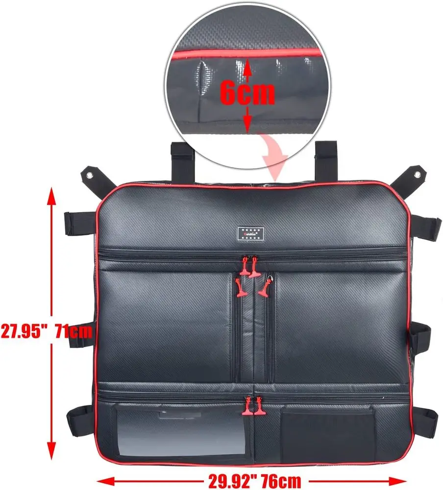 Аксесоари UTV Водоустойчива чанта за съхранение на 1680D, Автомобилни организаторите, чанта за карти, е подходящ за модели на Polaris RZR 1000 XP на 2 или 4 места . ' - ' . 1