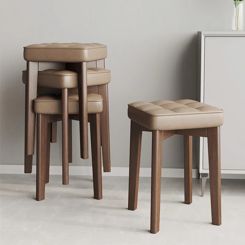 Квадратен дървен стол с акцент, Модерен домашен маса за хранене, стол, Тапицирана седалка за всекидневната, Релаксираща Мебели sillas para comedor за кухня HY . ' - ' . 0