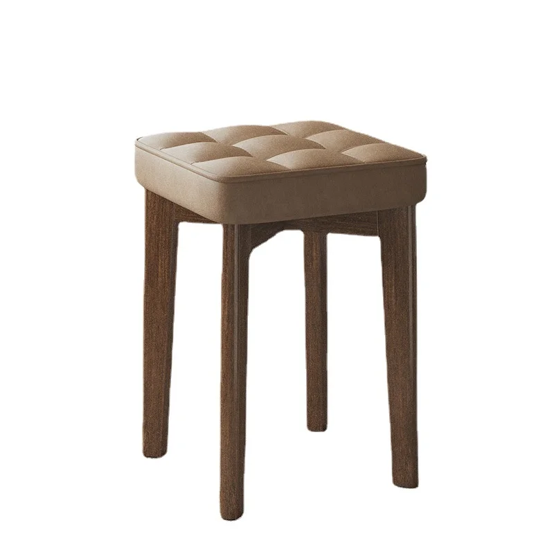 Квадратен дървен стол с акцент, Модерен домашен маса за хранене, стол, Тапицирана седалка за всекидневната, Релаксираща Мебели sillas para comedor за кухня HY . ' - ' . 4