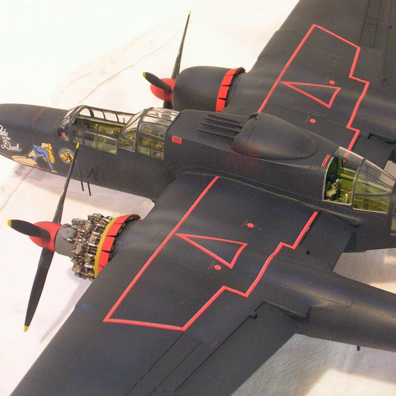 Great Wall L4810 1/48 монтиран комплект с модели на самолети на военновъздушните сили на САЩ P-61B Black Widow fighter . ' - ' . 2