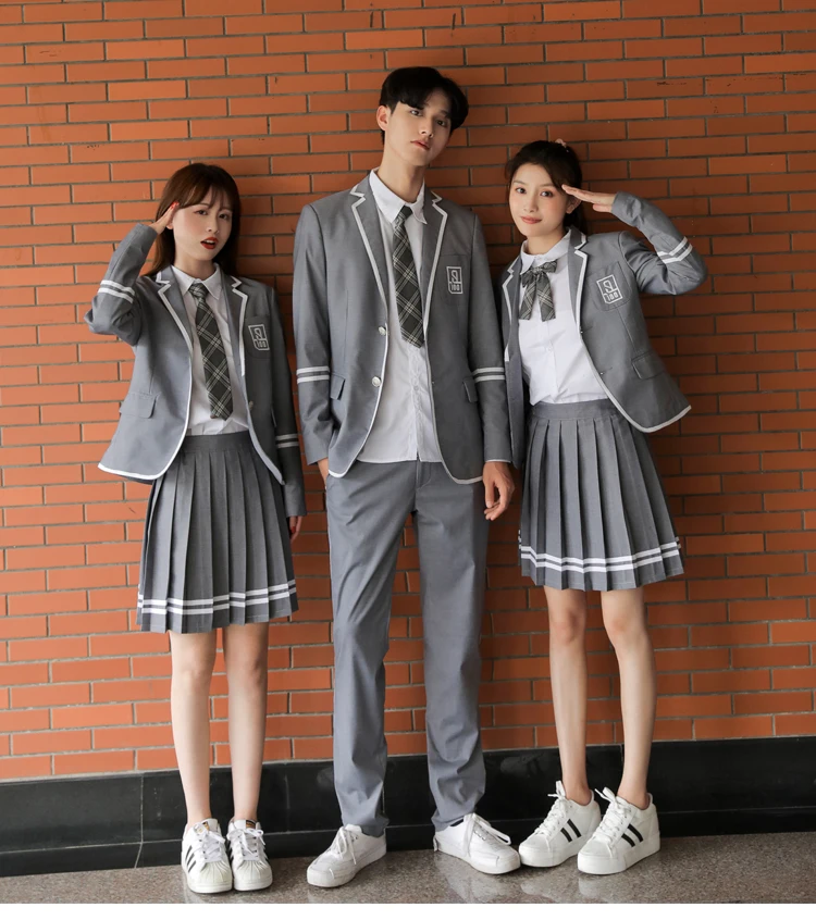 Комплект японски корейски училищни униформи с поли с висока талия и панталони-ризи, Блейзър, Комплект дрехи JK Sailor За момичета и момчета . ' - ' . 1