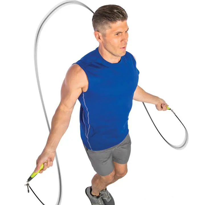 Бързо тренировочная въже за скачане с меки поролоновыми дръжки - Регулируема Професионална 9-подножието скачане на въже за бокс, кардиотренировок или тренировки за издръжливост . ' - ' . 1