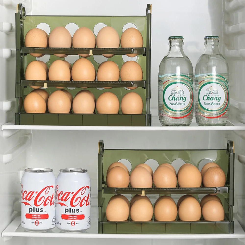 Контейнери За съхранение на яйца и Пластмасови Кухненски инструменти За съхранение на Хладилника Кутия за съхранение на яйца, Пресни многослойни кухненски принадлежности За съхранение на Нови . ' - ' . 3