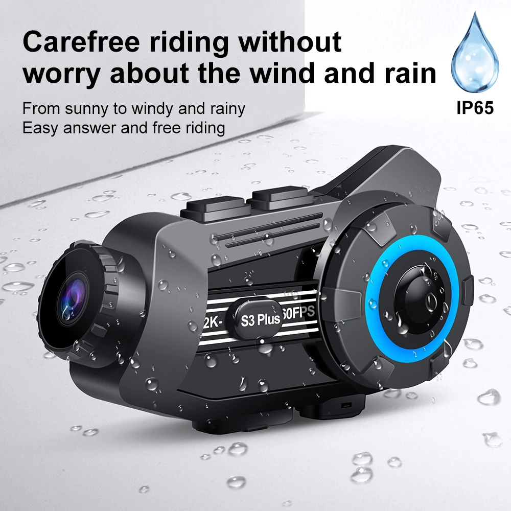 S3 Plus Мотоциклетът Камера Ultra HD 2K 1440P 30FPS Видео с Широкоъгълен Резолюция 135 Градуса Bluetooth 5.1 Група от 6 Състезатели 2000М VS R3 . ' - ' . 1