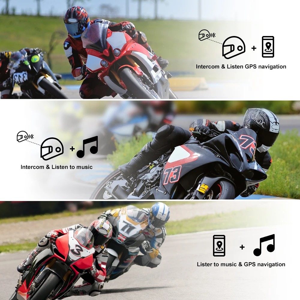 S3 Plus Мотоциклетът Камера Ultra HD 2K 1440P 30FPS Видео с Широкоъгълен Резолюция 135 Градуса Bluetooth 5.1 Група от 6 Състезатели 2000М VS R3 . ' - ' . 5
