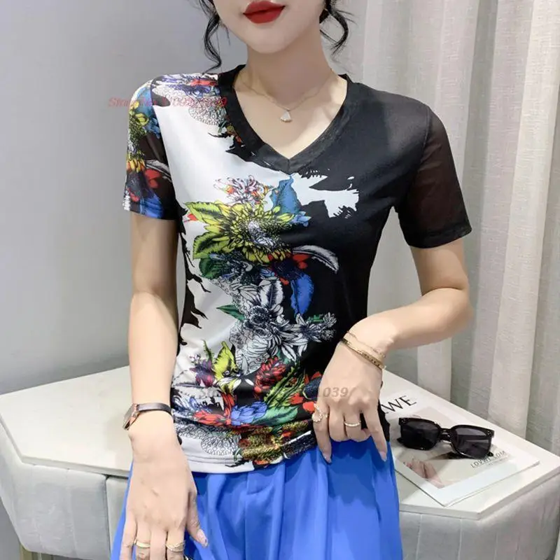2023 традиционната китайска реколта окото риза, дамски топ hanfu, еластична, елегантна риза с v-образно деколте, костюм в стил на източния тан, китайците базова риза . ' - ' . 0