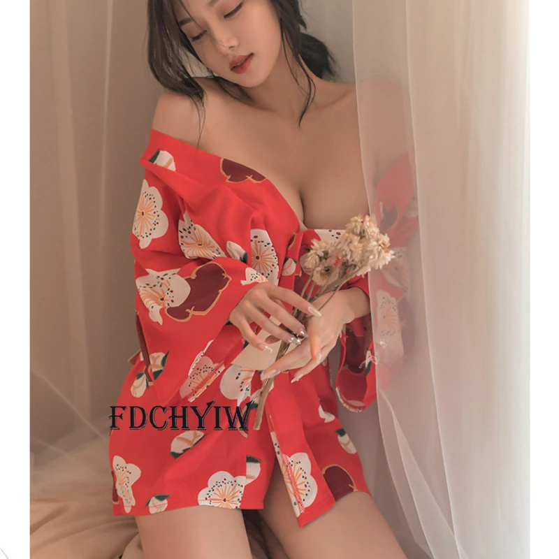Японското рокля кимоно за жени, костюми за cosplay, Секси халат за баня с флорални принтом, Пижами, Традиционната пижама с колан, Реколта дрехи . ' - ' . 4