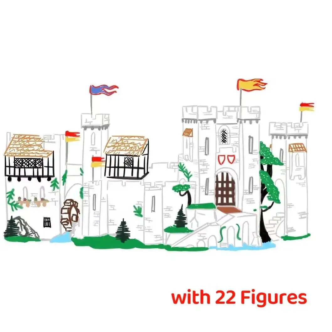 2022 Нов 10305 Рицарите на Крал Лъв, Модел на Средновековен замък, Строителни блокове, Определени Тухли, Играчки за деца, Подаръци за Коледа . ' - ' . 5