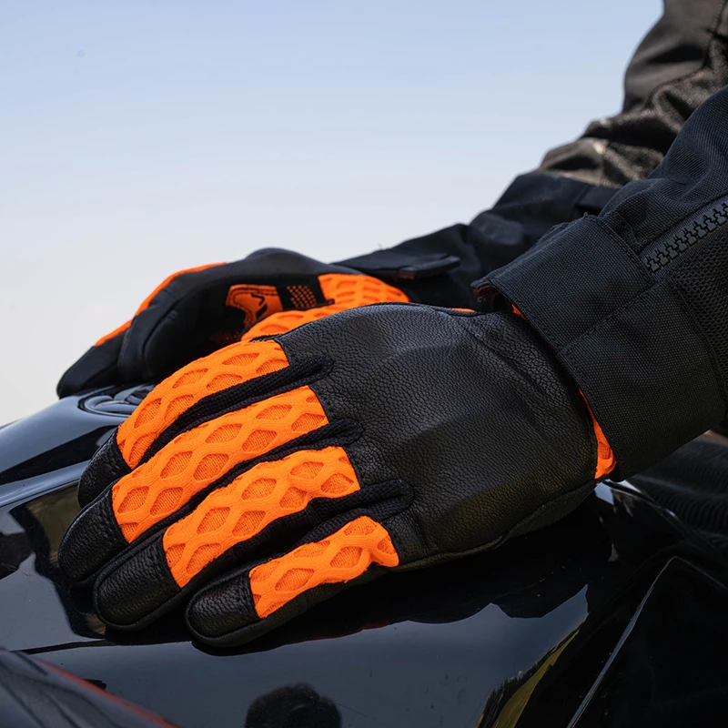 Летни мотоциклетни ръкавици от козя кожа кожа със сензорен екран VXW, мъжки и Женски Дишащи предпазни ръкавици за състезания, ръкавици за мотокрос . ' - ' . 4