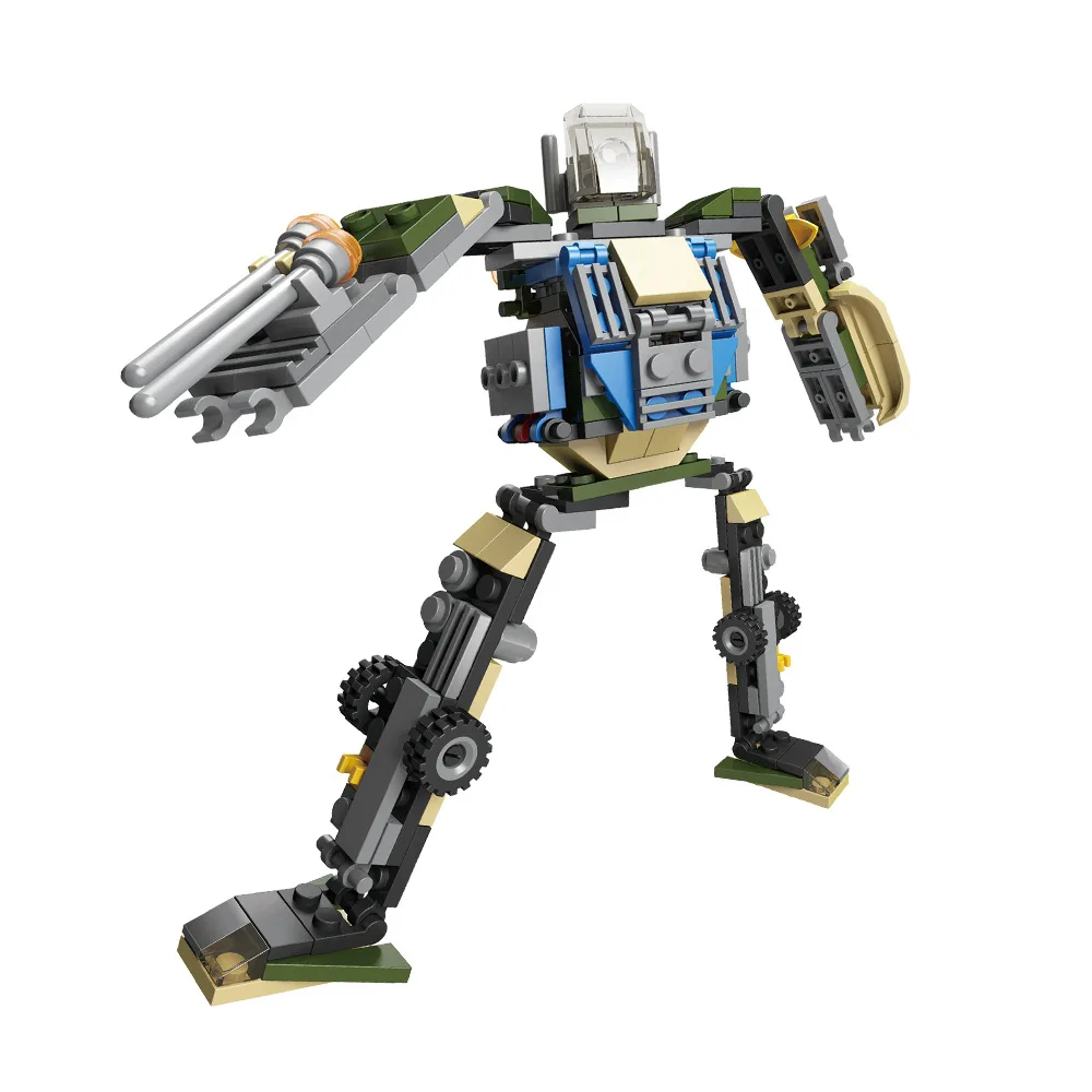 Военен Кожа Gacha градивните елементи на 12 In1 Future Force Робот Мини Високотехнологични Частици Тухли Подаръци за Рожден Ден, Играчки за момчета Момичета . ' - ' . 3