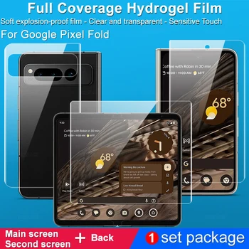 4 в 1 Матово покритие матово мека гидрогелевая филм за Google Pixel Fold 5G Прозрачна Защита на екрана Отпред и отзад От пръстови отпечатъци