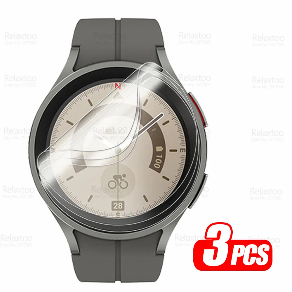 3 Бр. Мека Гидрогелевая Фолио За Samsung Galaxy Watch 5 Pro Watch5 5Pro Watch5pro Смарт Часовници С Пълно Покритие Защитно Фолио За Екрана, Не Стъклена . ' - ' . 0