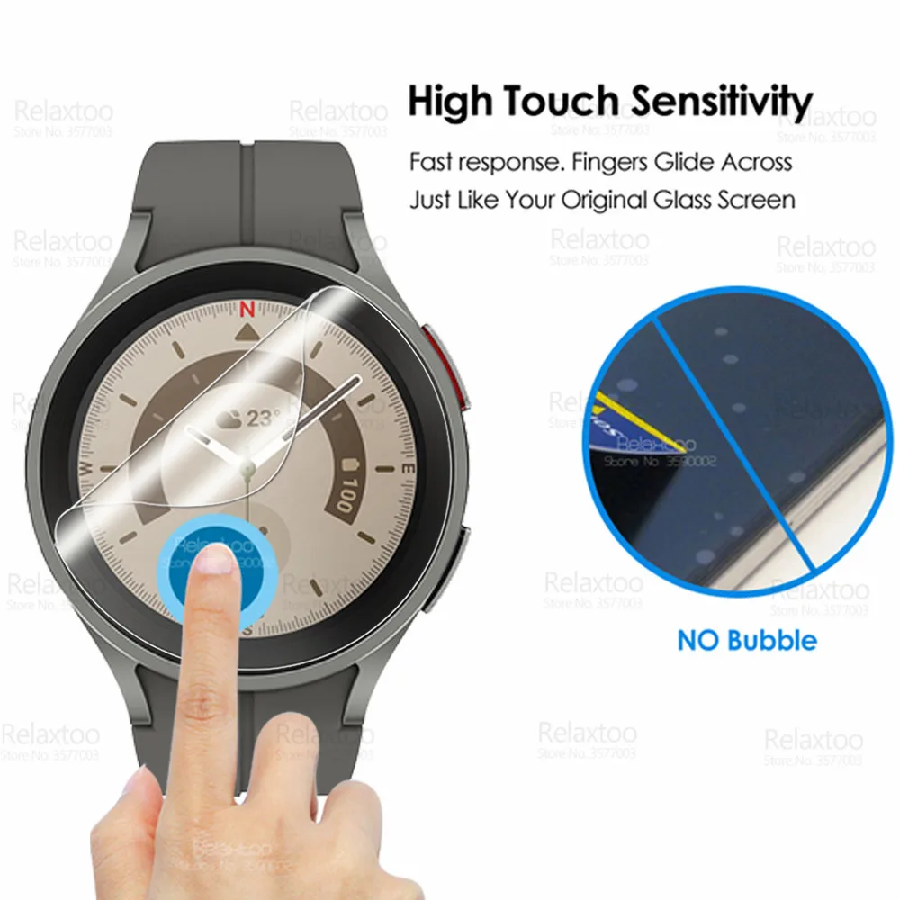 3 Бр. Мека Гидрогелевая Фолио За Samsung Galaxy Watch 5 Pro Watch5 5Pro Watch5pro Смарт Часовници С Пълно Покритие Защитно Фолио За Екрана, Не Стъклена . ' - ' . 5