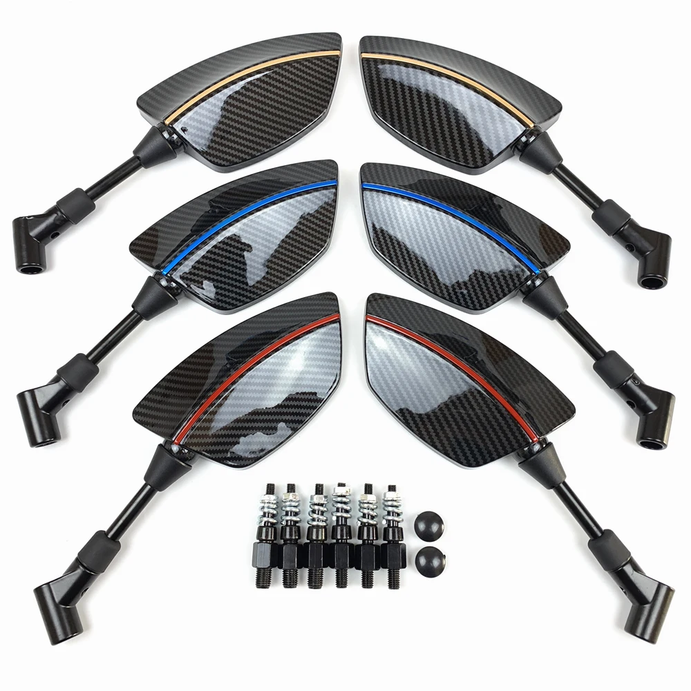 Универсални мотоциклетни огледала за обратно виждане с HD оптика, странични огледала с антирефлексно покритие, огледало на волана, Аксесоари за обратно виждане, сажди . ' - ' . 1