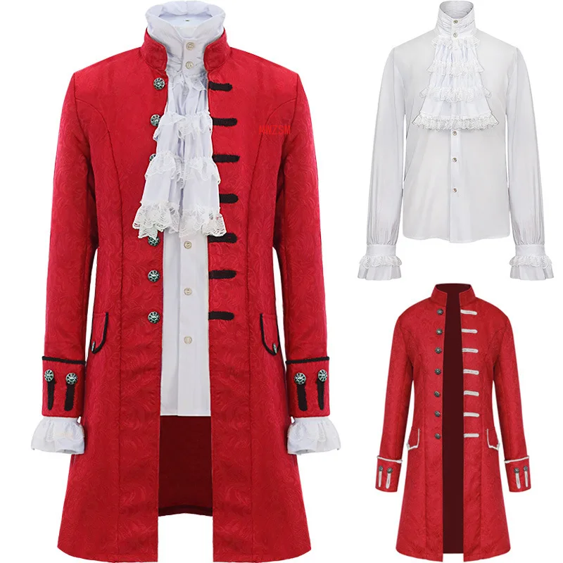 Мъжки тренч в стила steampunk и комплект ризи, Винтажное палто на принца, яке Средновековния Ренесанс, Виктория Эдвардианский костюм за cosplay . ' - ' . 1