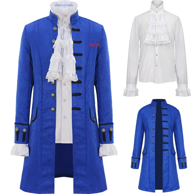 Мъжки тренч в стила steampunk и комплект ризи, Винтажное палто на принца, яке Средновековния Ренесанс, Виктория Эдвардианский костюм за cosplay . ' - ' . 2