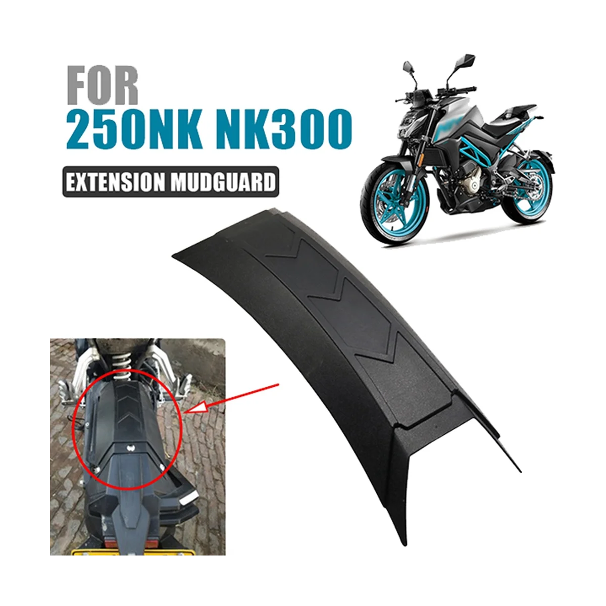 Защита на задното колело на Мотоциклета, splash охрана, Защитно покритие за CFMOTO 250NK NK300 NK250 300NK, Удължител гуми, калник на задно колело . ' - ' . 1