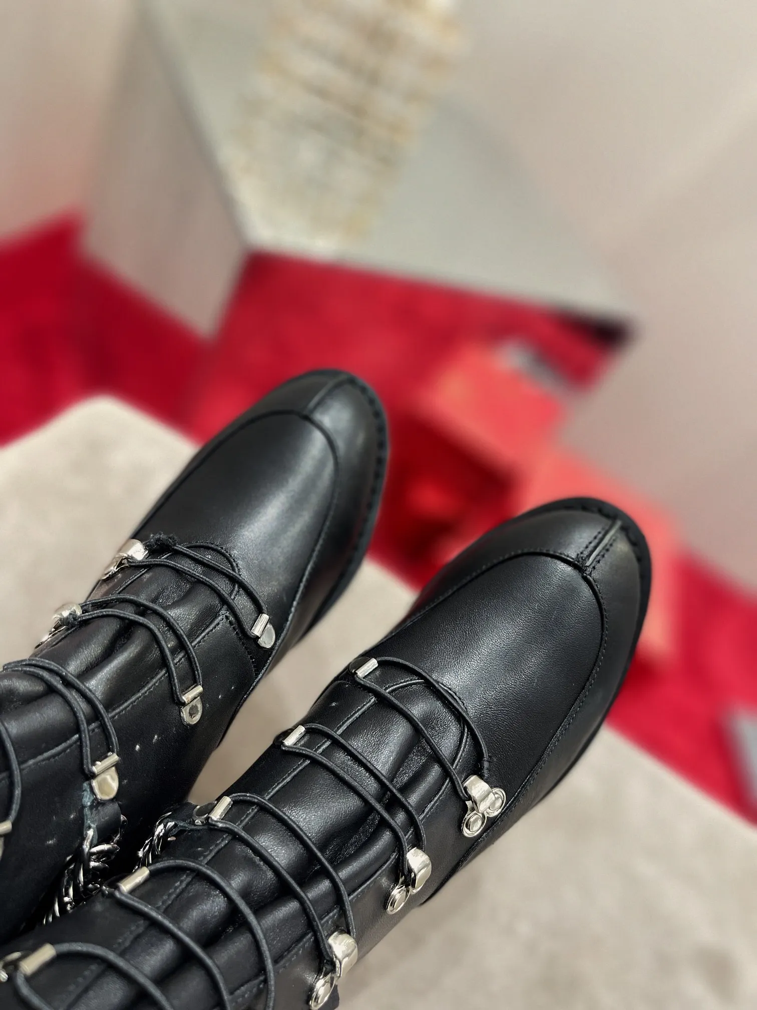 Дамски обувки, внос подплата от телешка кожа с каменен зърно, пълна с овча кожа, в два цвята TPU, петата височина 3 см, на Европейски размер 012 . ' - ' . 2