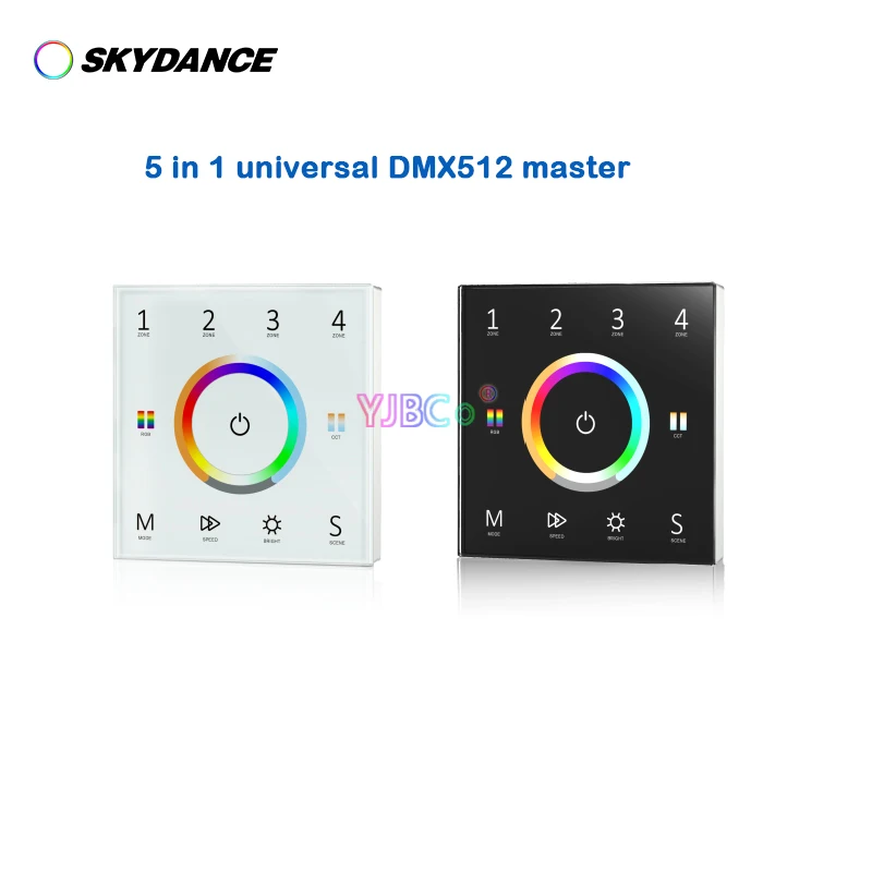 5 в 1 Тъчпад, Одноцветный Слаби,CCT/RGB/RGBW/RGBCCT, контролер за led лампи, 4 Зони, Универсален DMX512 master 110V-220V . ' - ' . 3