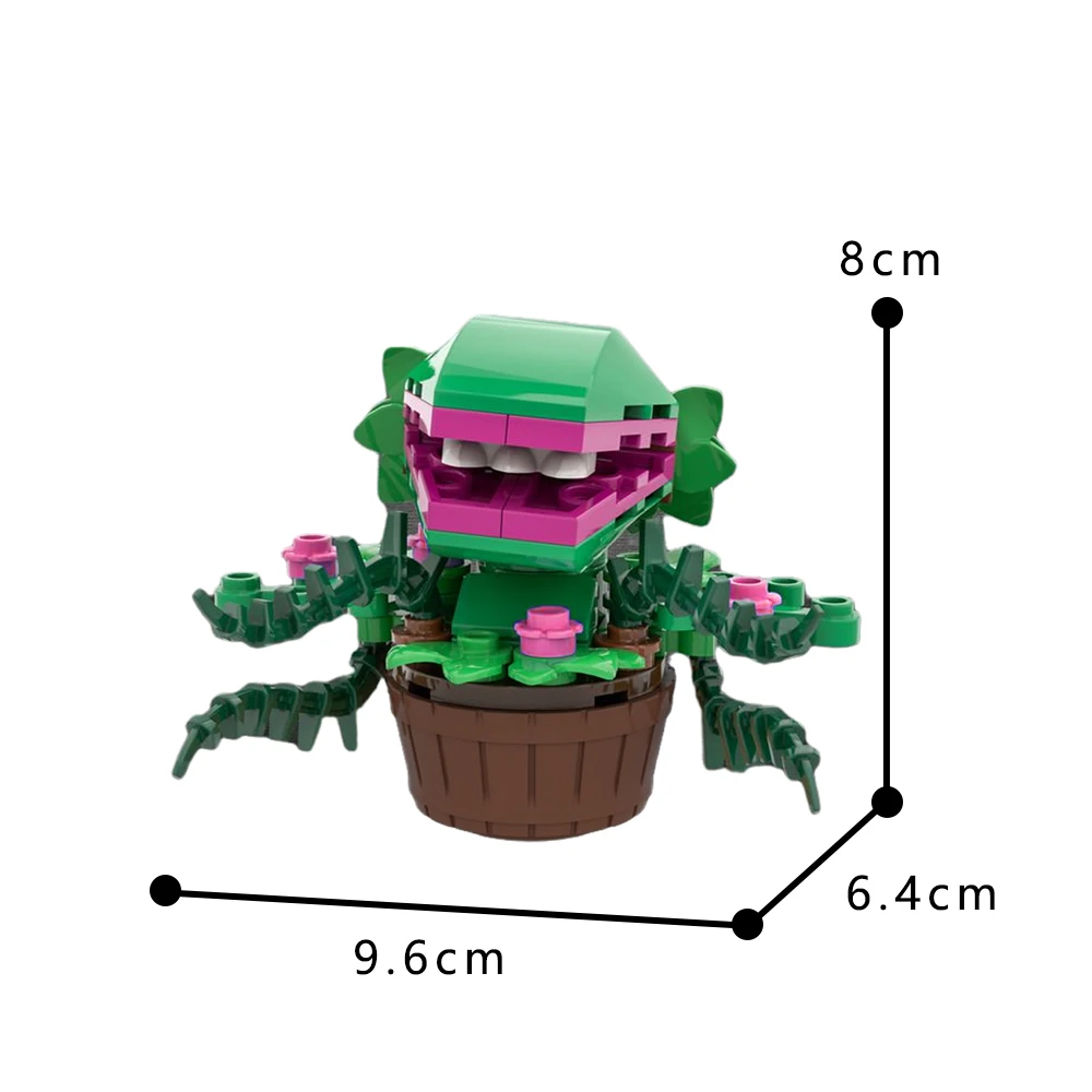 MOC Mini Chomper Цвете Строителни Блокове Комплект Яде Растения Тухли Домашен Любимец Зелена Гъсеница Играчки За Деца за рождения Ден На Коледа Gfits . ' - ' . 4