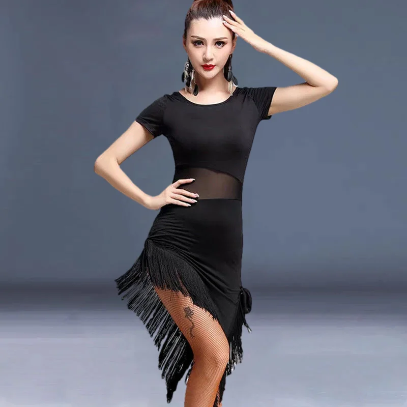 Женствена рокля за латино танци рокля с пискюли, рокля за изказвания, рокля за професионални тренировки, облекло за танци . ' - ' . 0
