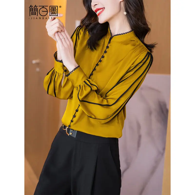 2023 реколта блуза в китайски стил, дамска елегантна блуза, дамски ежедневни блуза hanfu lady ol, шифоновая блуза, моля топ ципао . ' - ' . 1