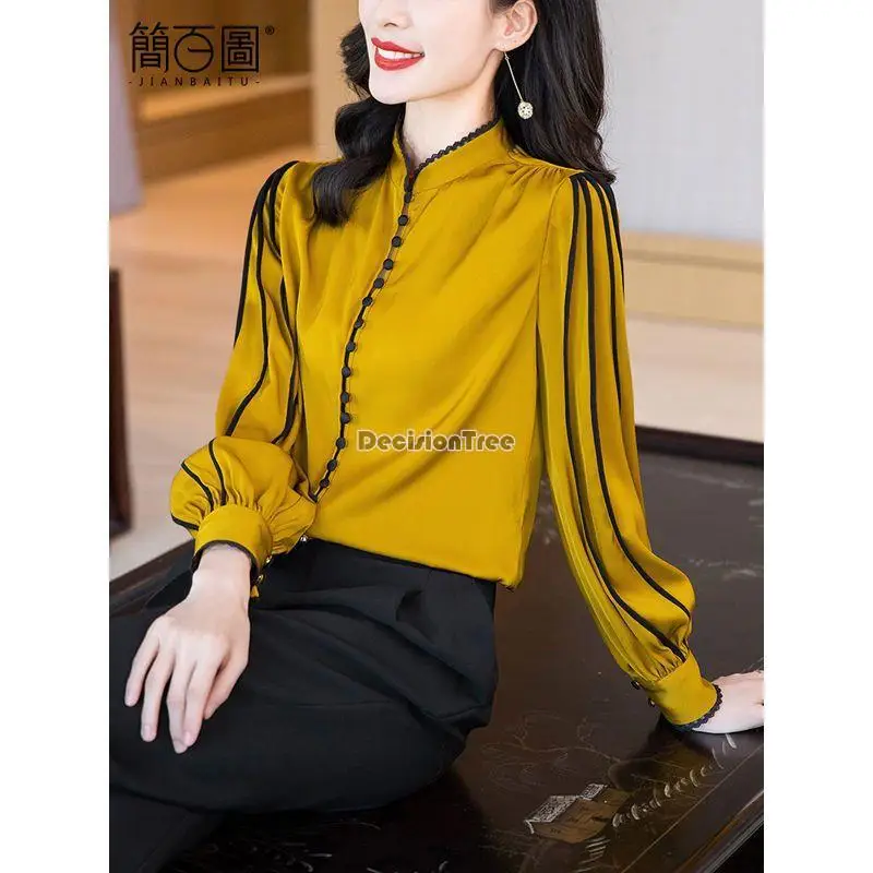2023 реколта блуза в китайски стил, дамска елегантна блуза, дамски ежедневни блуза hanfu lady ol, шифоновая блуза, моля топ ципао . ' - ' . 2