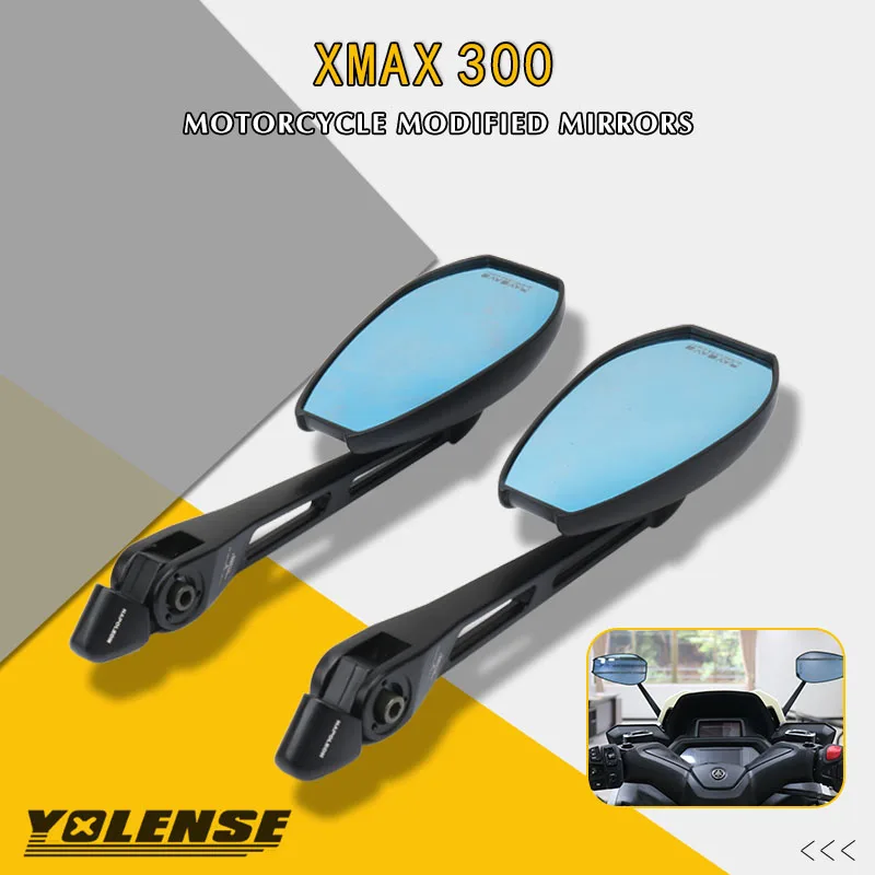 Подходящ За YAMAHA XMAX300 XMAX 300 X-MAX X-MAX300 2023 Мотоциклетни Огледала за обратно виждане Стъкло Дълъг стил на Притежателя на задното Странично Огледало Скоба . ' - ' . 0