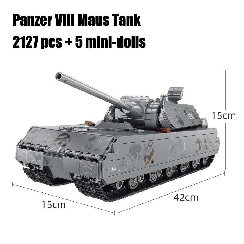 Военен Тежък Танк Panzer VIII Maus градивните елементи на Немски Войници от Втората световна война Полицията Армейское Оръжие Тухли, Детски Играчки, Подаръци за Възрастни . ' - ' . 0